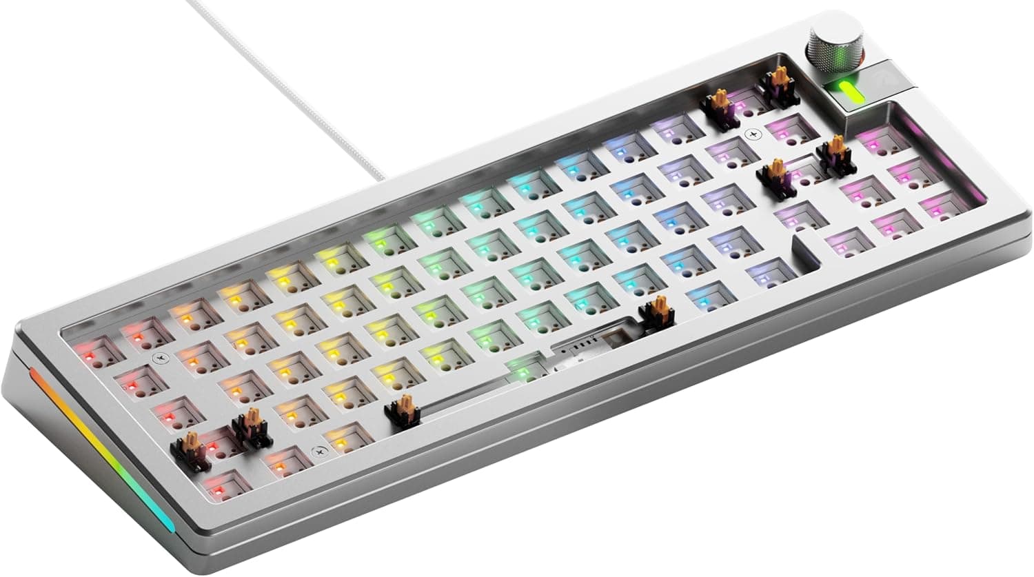 GLORIOUS GMMK 3 Pro Barebones Clavier Gaming 65% ANSI (Argenté)