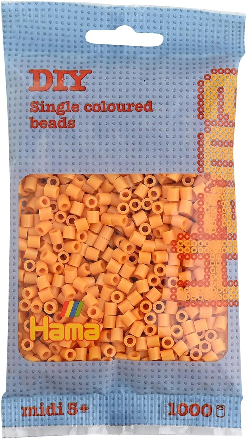 HAMA - sachet de perles à repasser | env. 1000 perles midi | loisirs créatifs et mosaïques pour enfants dès 5 ans | jeu créatif et décoration artisanale | Teddybear brown