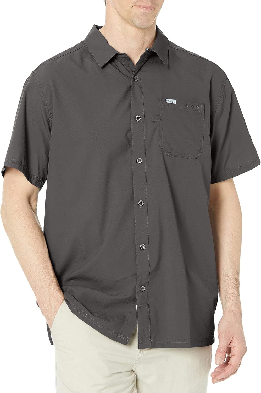 Columbia PFG Slack Tide Camp Shirt, Chemise Manches Courtes De Randonnée pour Homme