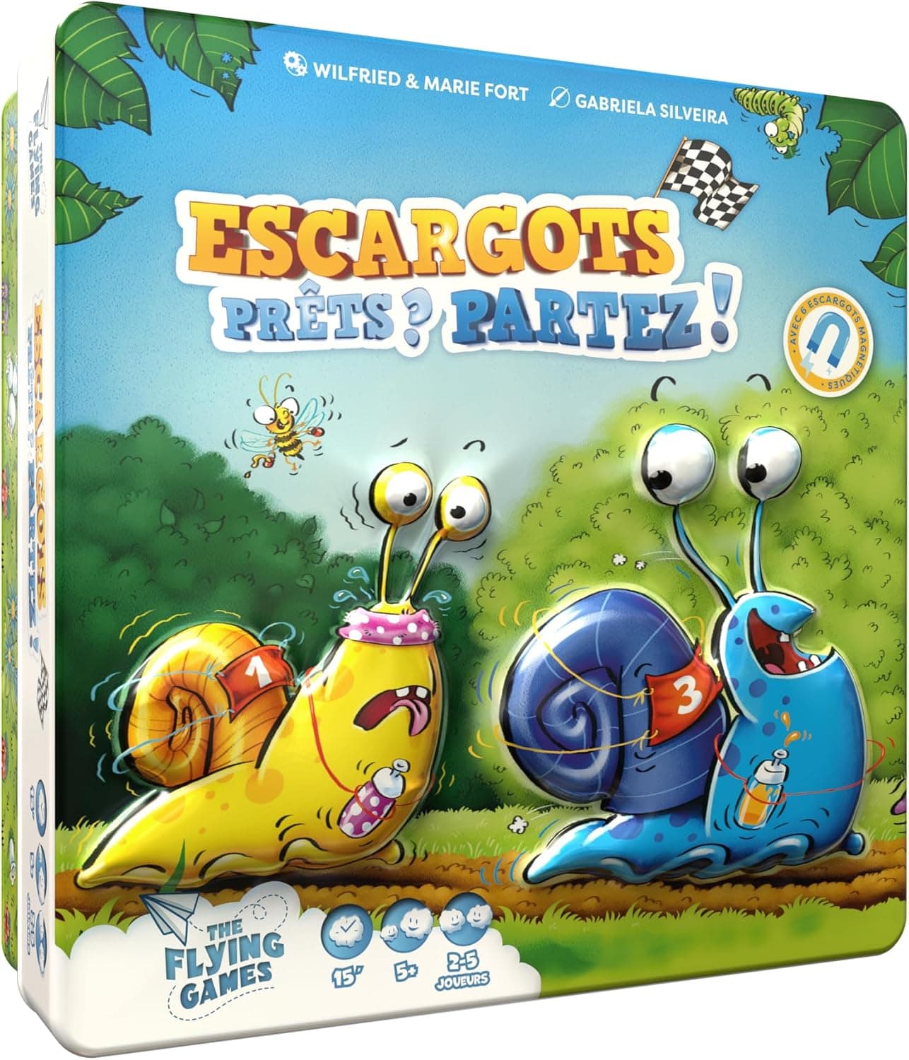Blackrock Games Escargots, prêts ? Partez ! – Jeu de Société Enfant | Course Rigolote dès 5 Ans | 2 à 5 Joueurs | 15 Min | Escargots très mignong en Bois - Éditeur The Flying Games