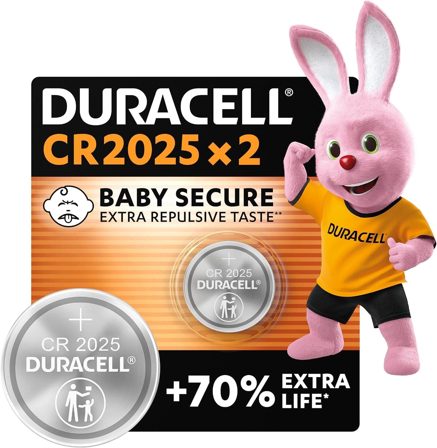 DU20390 Bouton Duracell batterie Lithium 3V DL2025 Pk 2 75072667