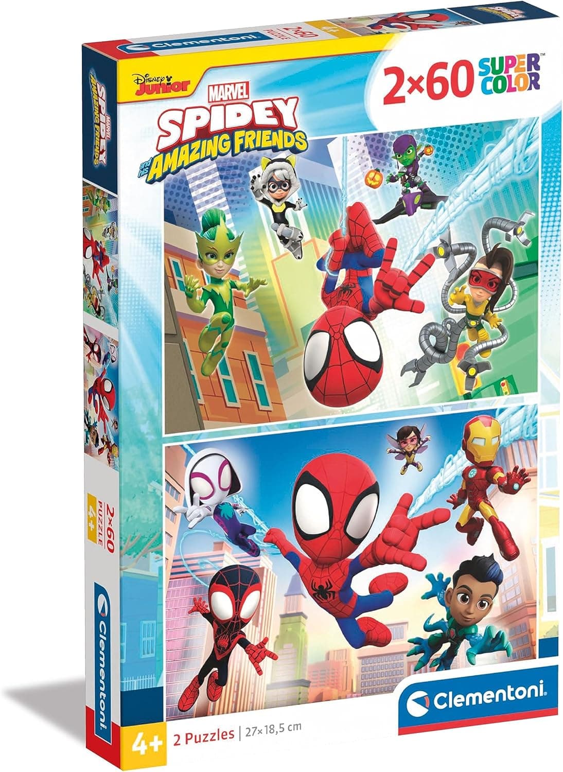 Puzzle Spidey and Amazing Friends Supercolor 2x60 Pièces 27x19 cm Dès 4 Ans
