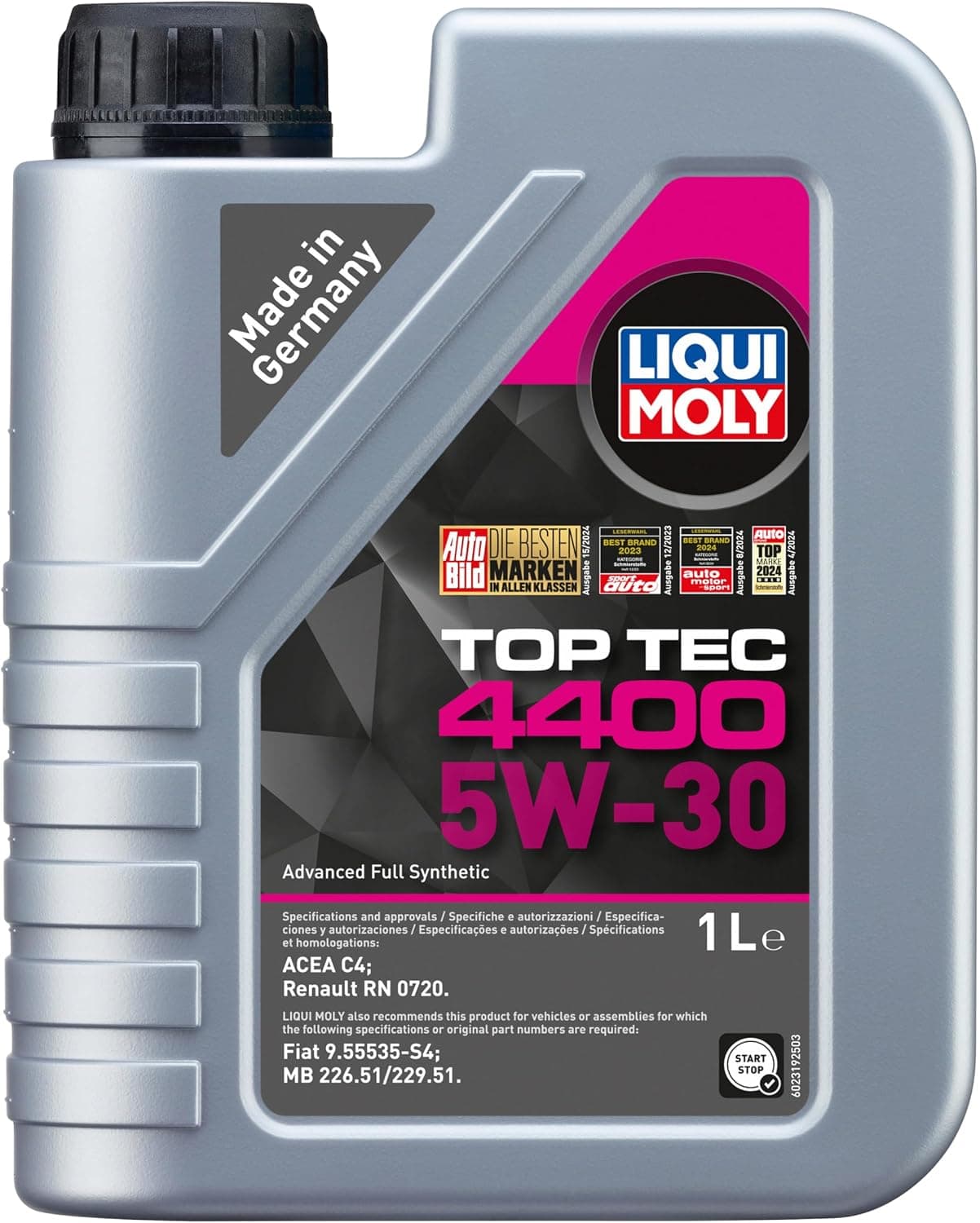 Liqui Moly Top Tec 4400 5W-30, 1 L, Technologie de synthèse Huile motrice, SKU: 2319