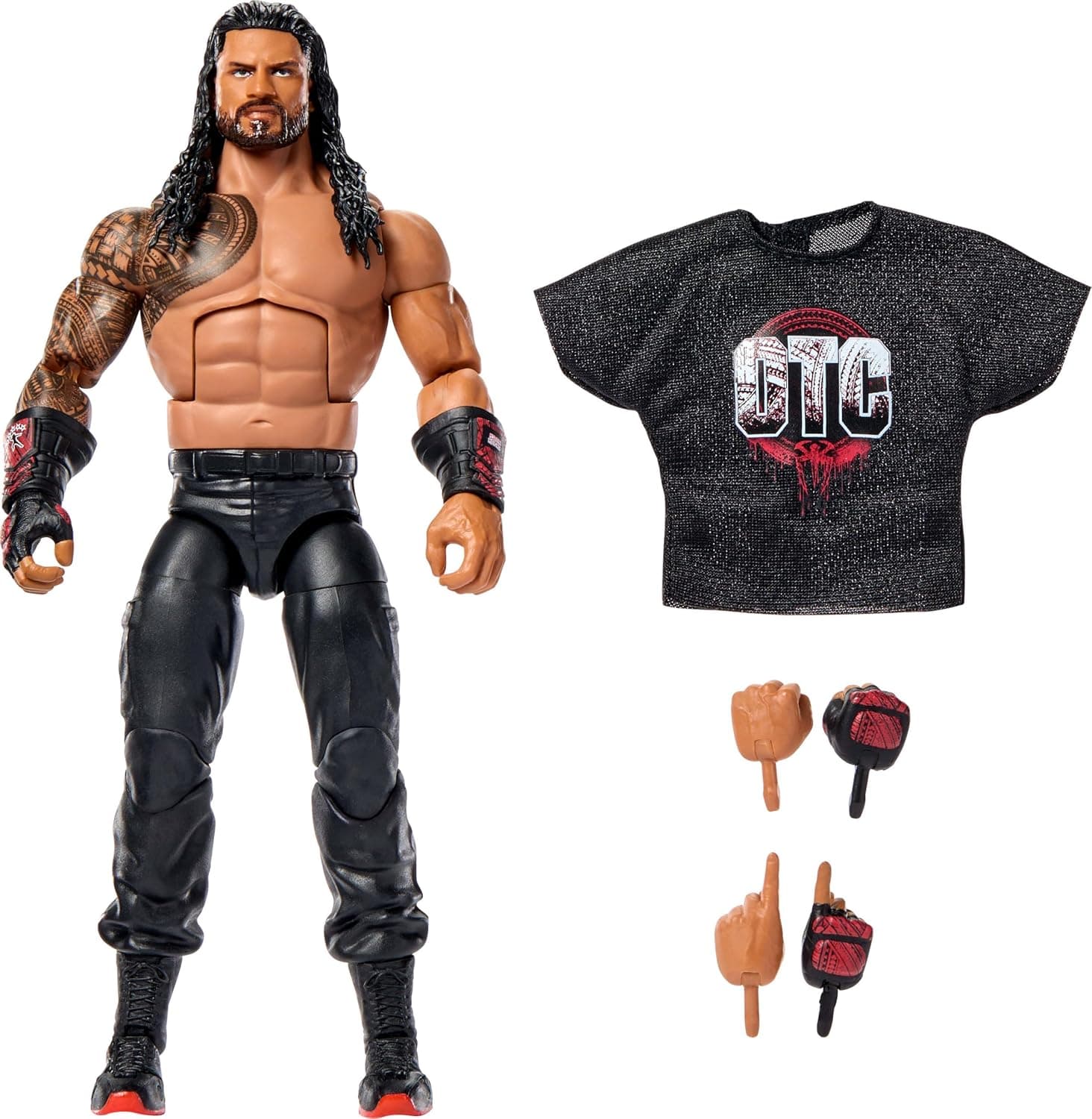 Mattel WWE Elite Figurine Roman Reigns et Accessoires, Série #123