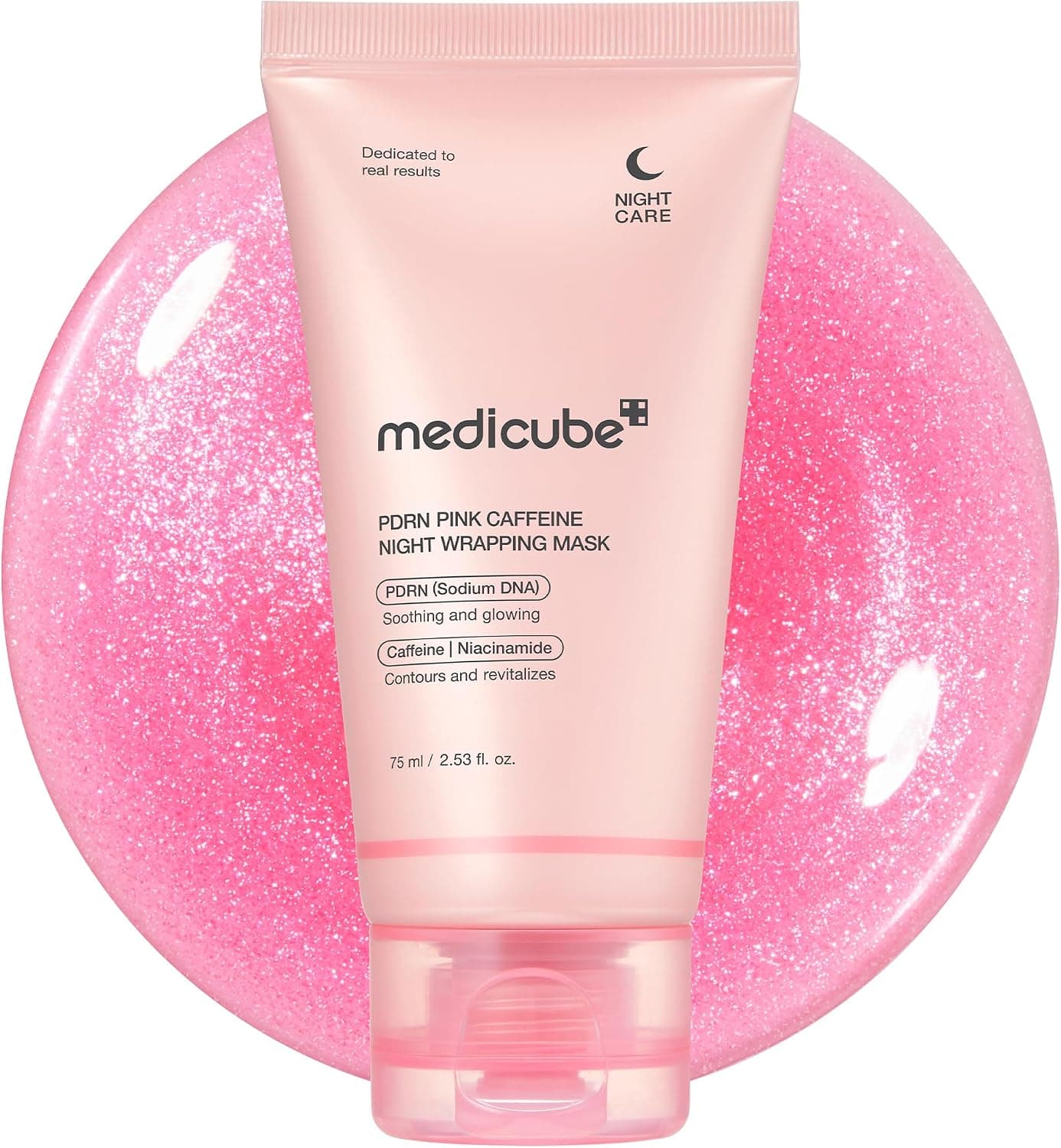 medicube Masque Peel-Off Nuit PDRN Caféine | Fermeté, Décongestion & Hydratation | ADN de Saumon + Caféine + Collagène pour une peau affinée & un meilleur soutien du contour