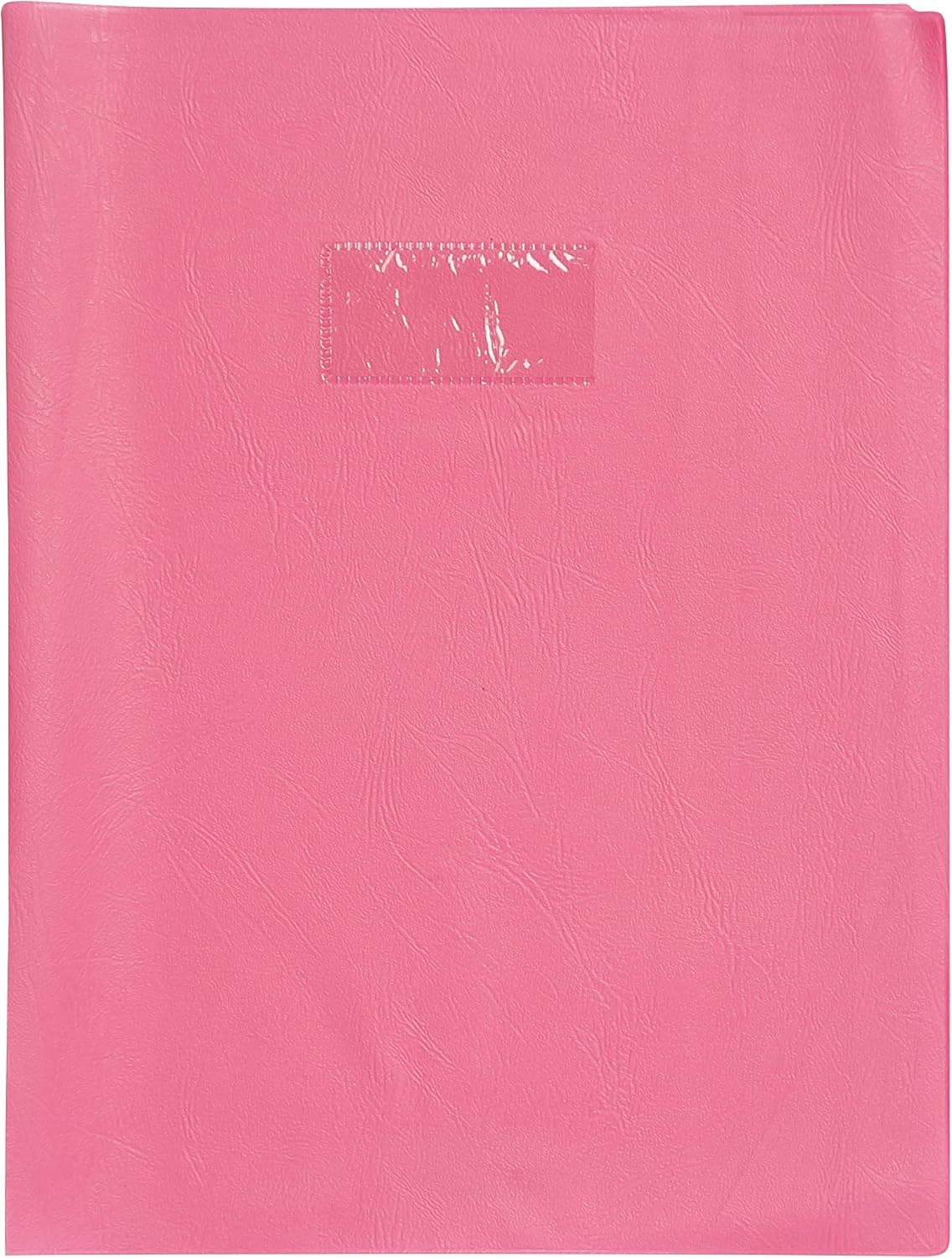 Calligraphe 72209AMZC Un Protège-Cahier Grain Cuir Rose fuchsia - A4 21x29,7 cm - 22/100ème avec Porte-Étiquette - PVC Opaque