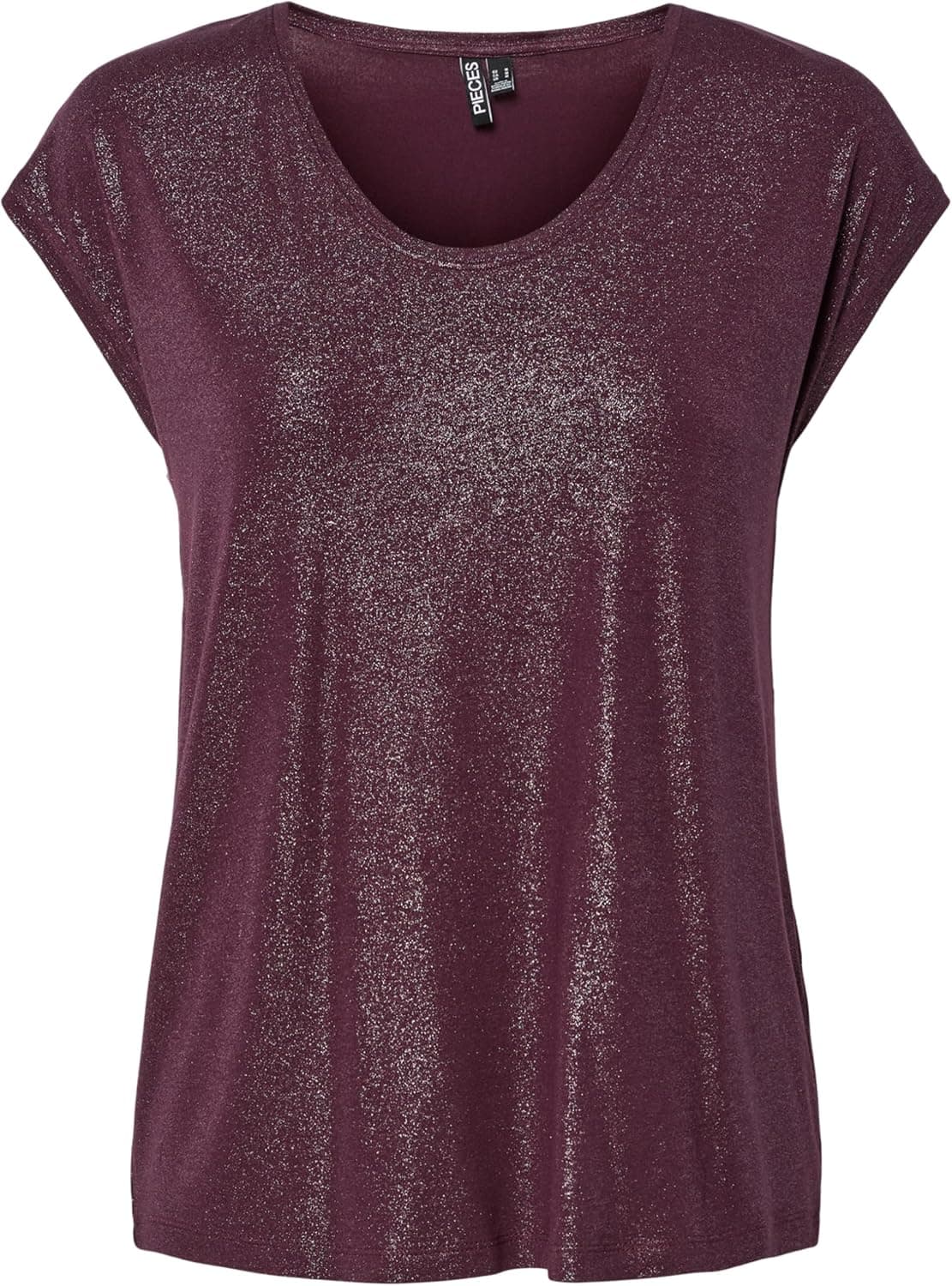 PIECES Pcalice SS Glitter Tee JRS Noos BC Femme