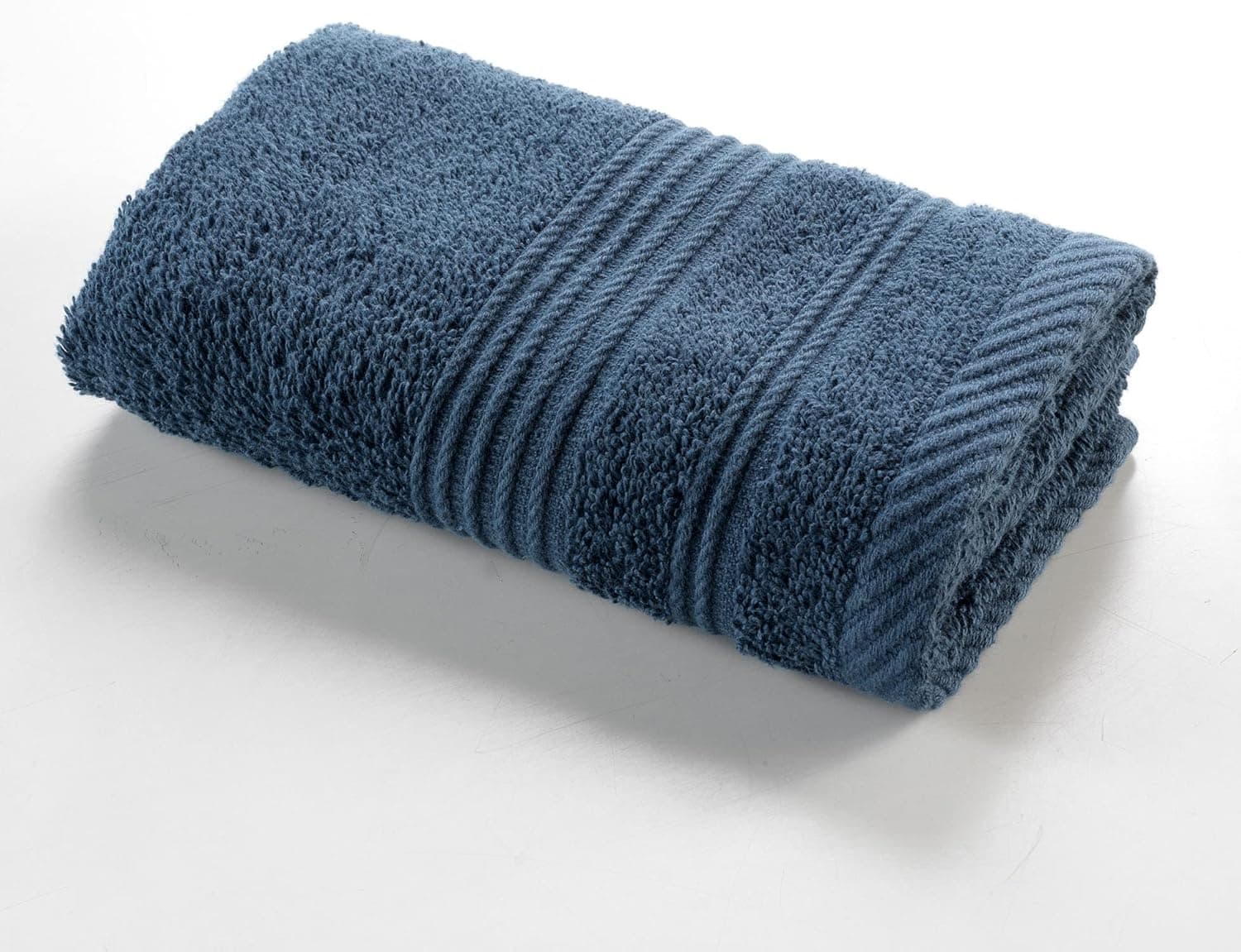 Douceur d'Intérieur, Serviette Invité (30 x 50 cm) Tendresse Saphir, Eponge Unie 100% Coton