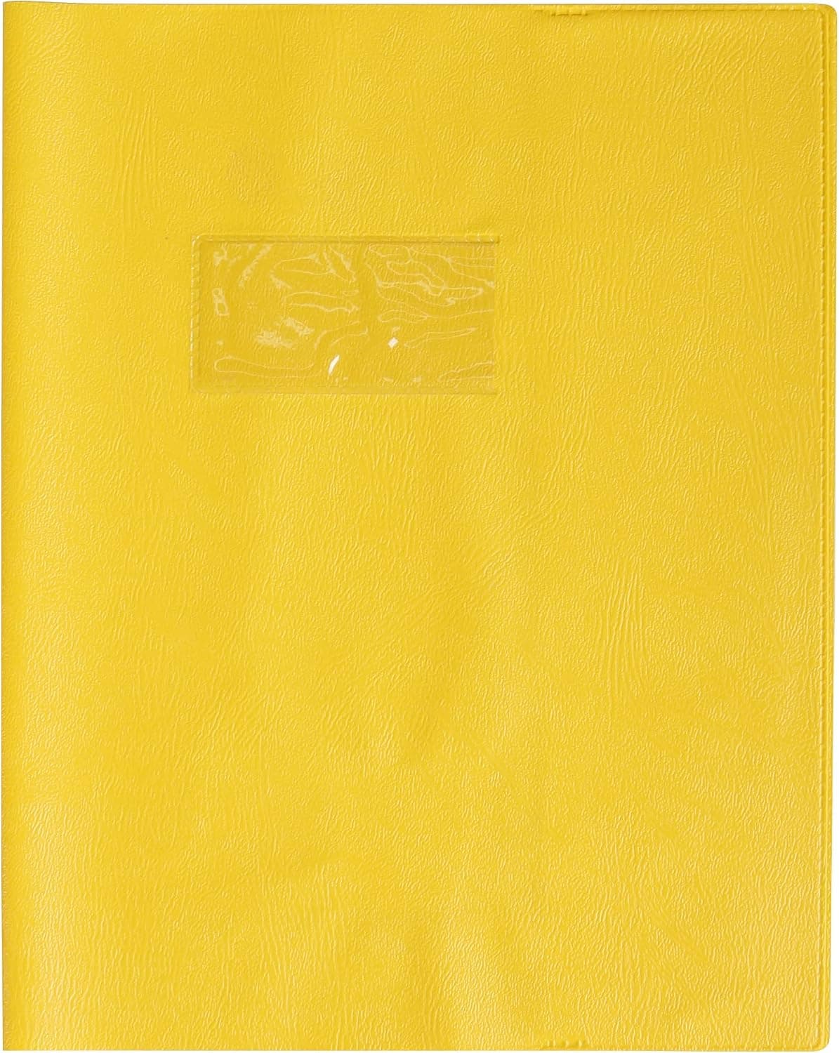 CLAIREFONTAINE Protège-cahier Grain Cuir 20/100ème 17x22 jaune soleil