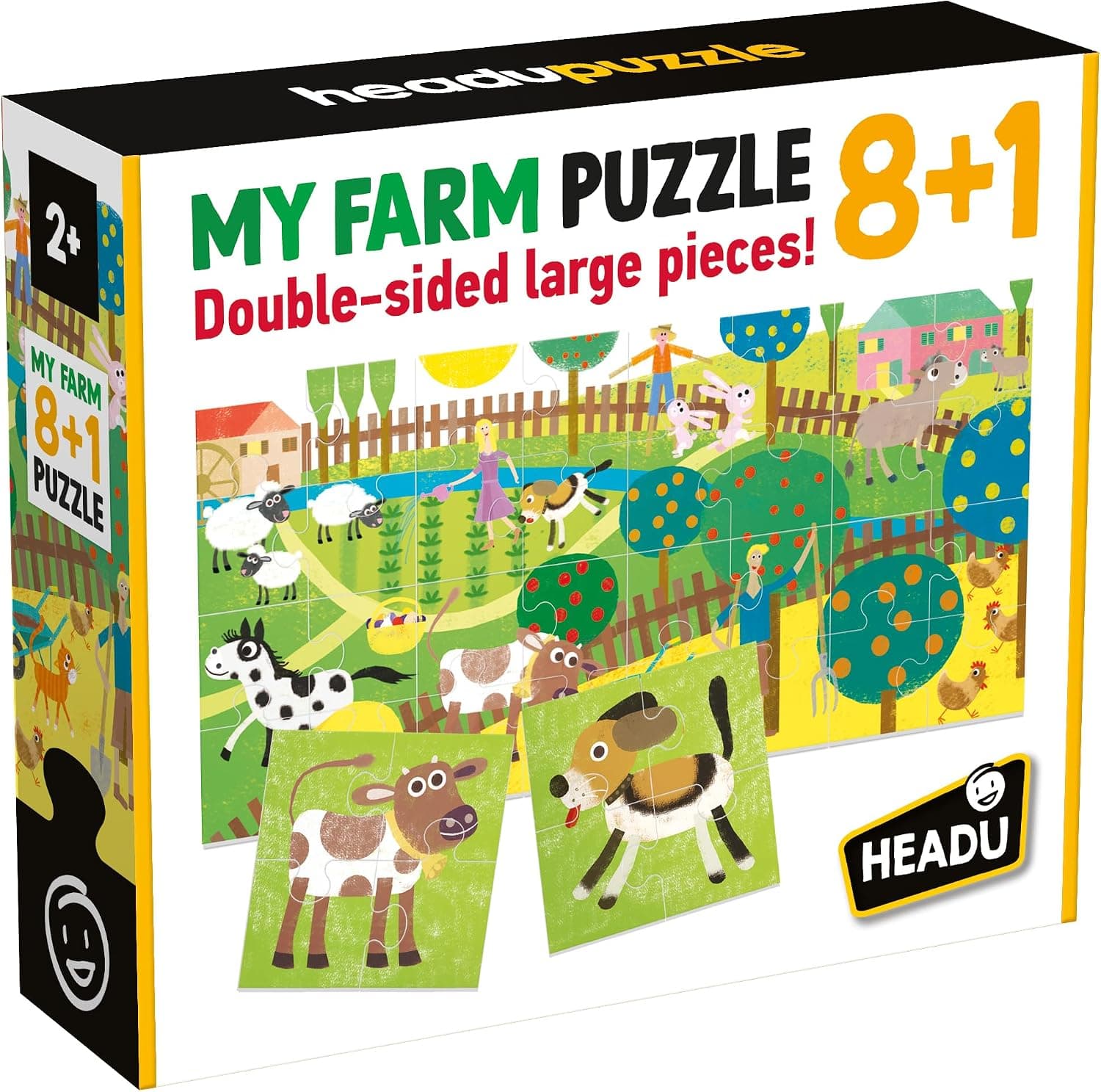 Headu-It20867 Animaux Puzzle 8+1, IT20867, Multicolore