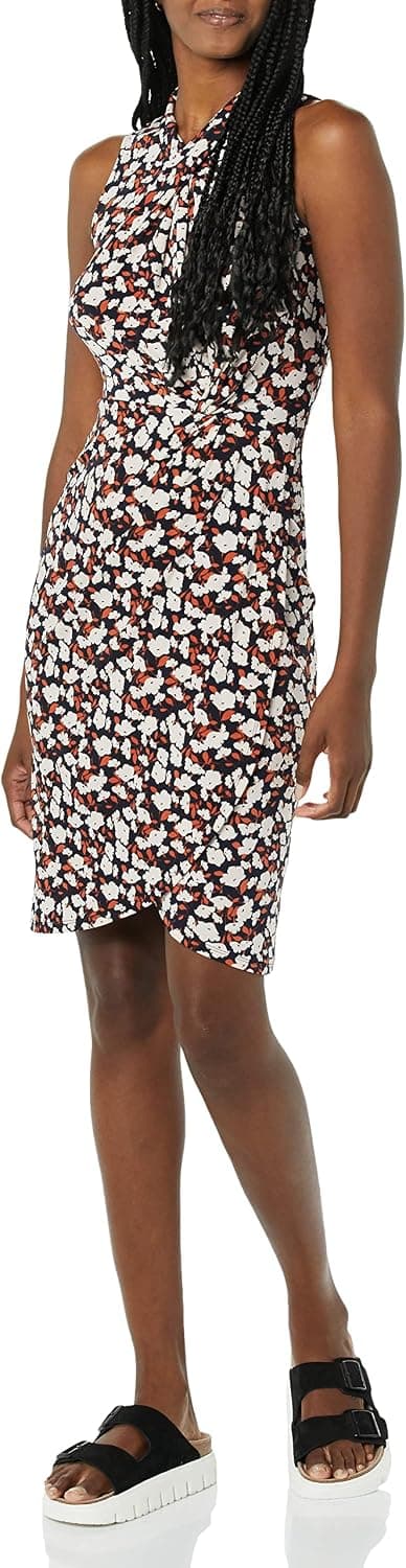 Amazon Essentials Femme Robe Encolure Cache-Cœur Croisé sur La Nuque sans Manche