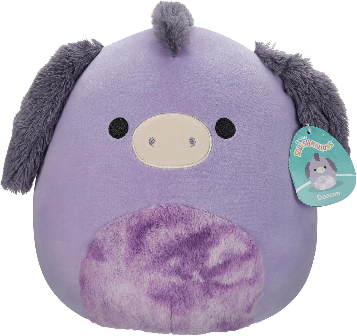 Squishmallows Original Peluche de 30 cm- Deacon L'Âne Violet - Peluche Officielle Jazwares