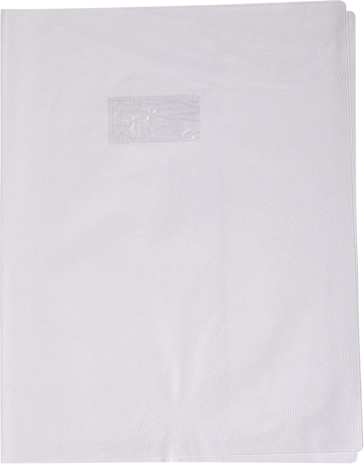 Calligraphe 72514C - Protège-Cahier Grain Cuir Blanc 24x32cm PVC Opaque