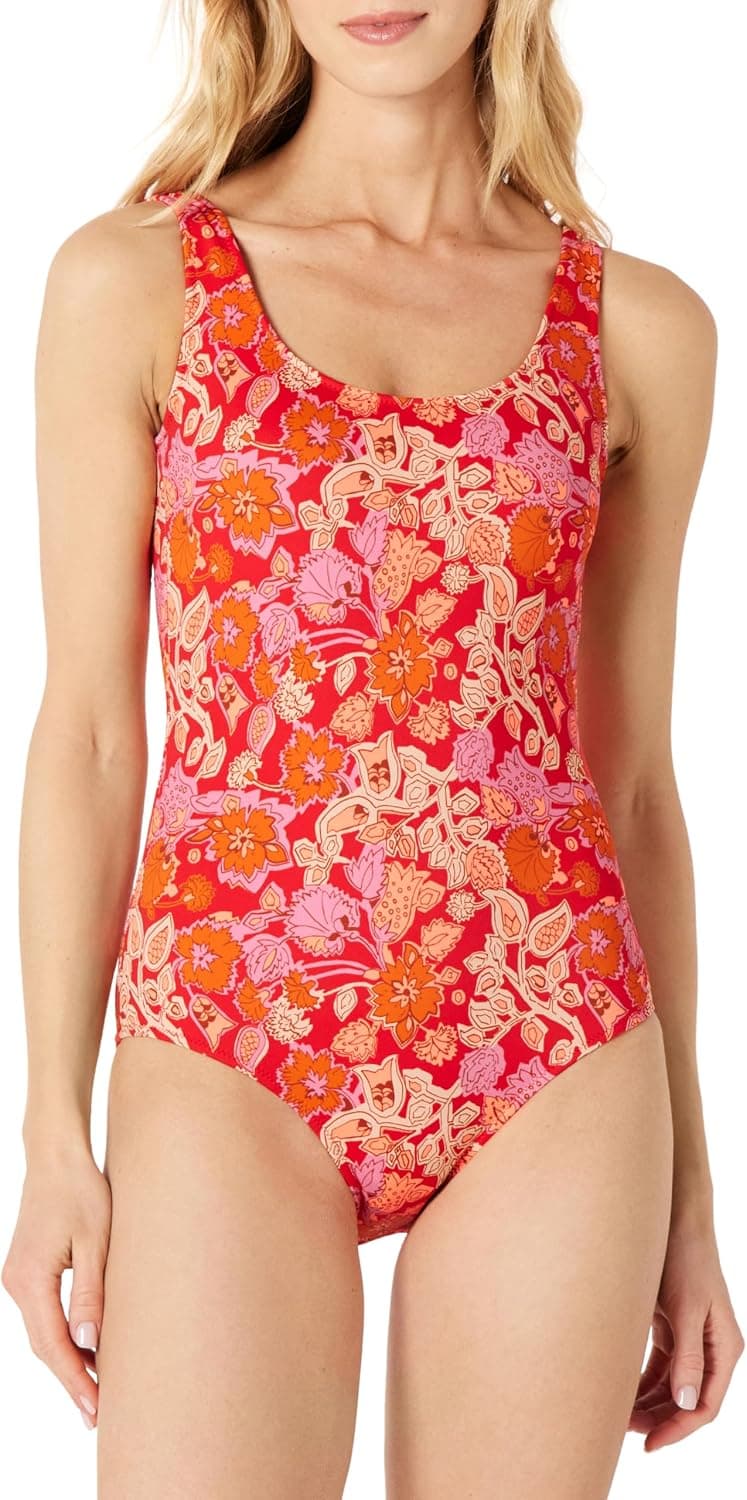Amazon Essentials Femme Maillot de Bain Une pièce à Couverture complète (Grandes Tailles Disponibles)