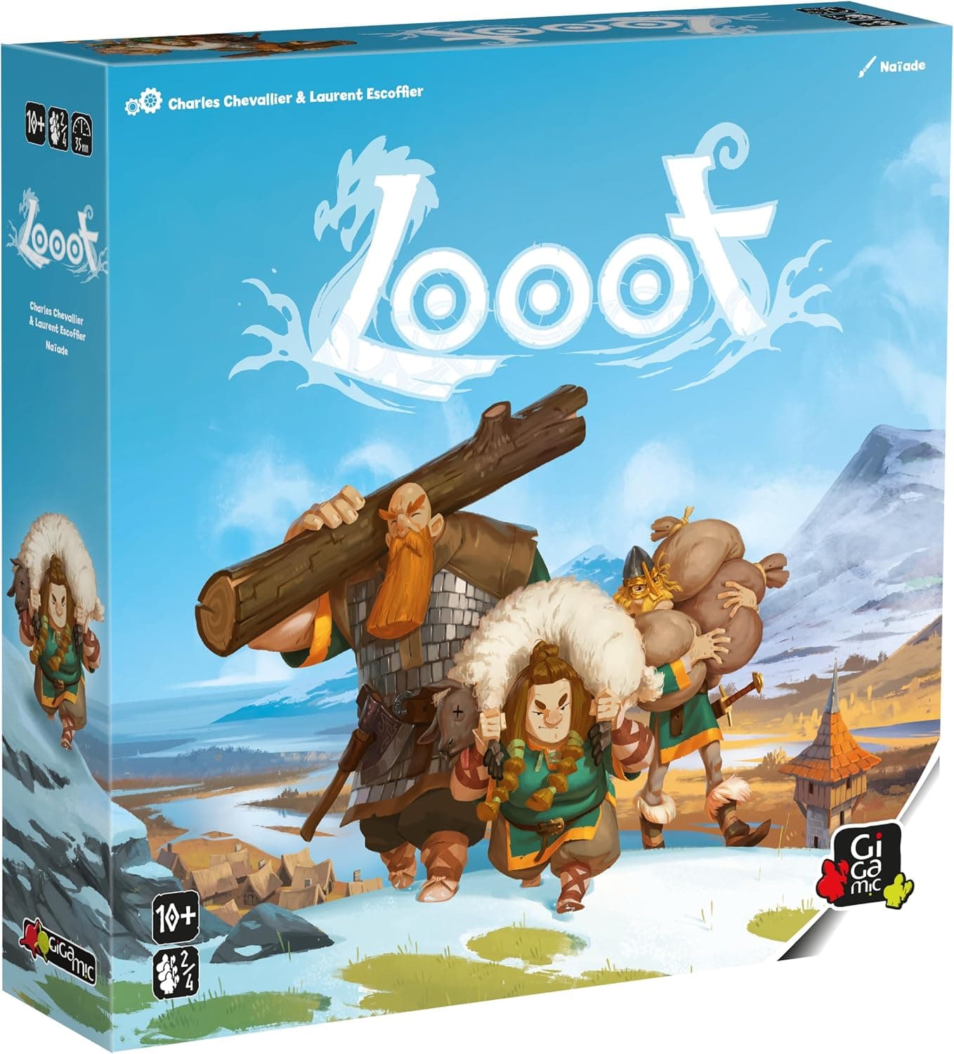 Gigamic - LOOOT - Jeu de stratégie Familial - Dès 10 Ans, [Inf] Tons Naturels (Marron, Gris, Bleu, Vert)