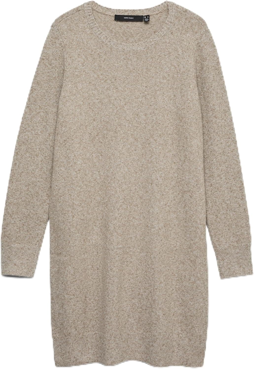 Vero Moda Vmdoffy Ls O-Neck Dress GA Noos Robe Femme