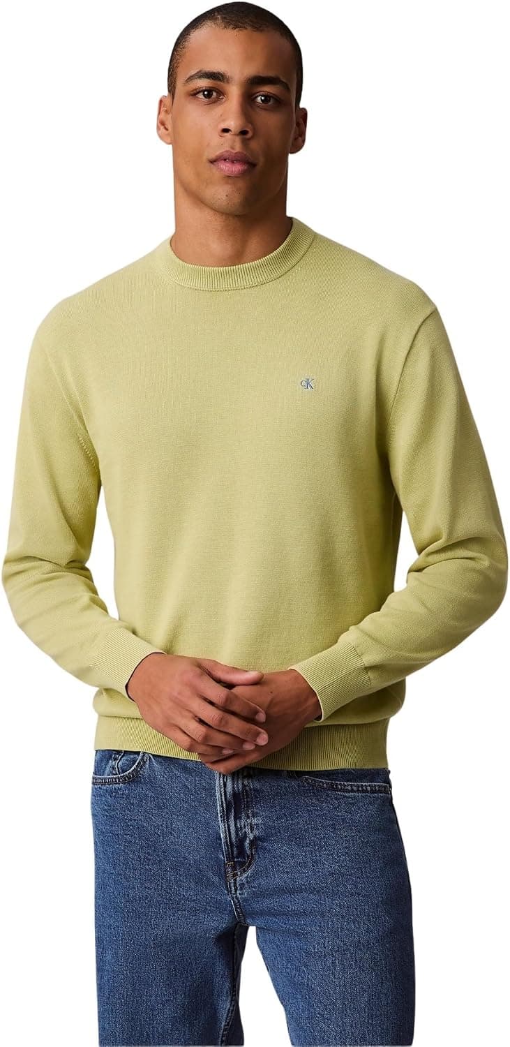 Calvin Klein Pull Homme Cotton Relaxed avec Col Ras-du-Cou