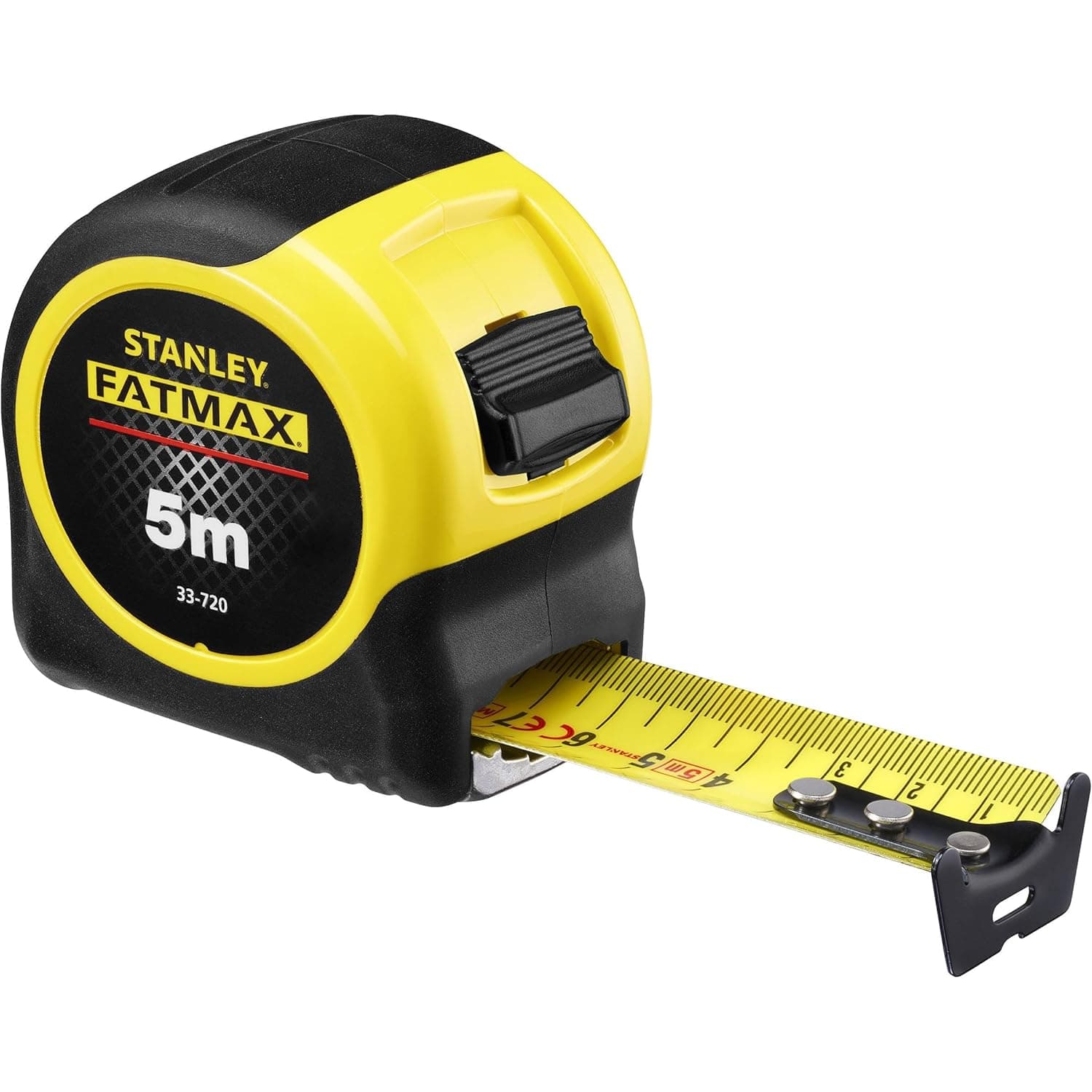 STANLEY FATMAX Mètre à Ruban 5 M - Revêtement Blade Armor - Ruban Ultra Épais - Plus Résistant - Revêtement Mylar Anti-Abrasion et Anti-Corrosion 0-33-720