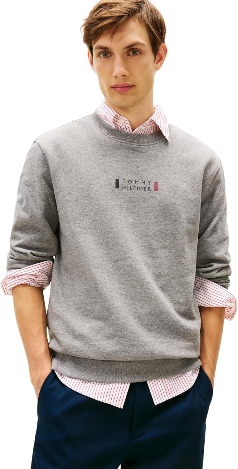 Tommy Hilfiger Brand Love Sweatshirt Mw0mw41428 Sweat-Shirt à Enfiler Homme