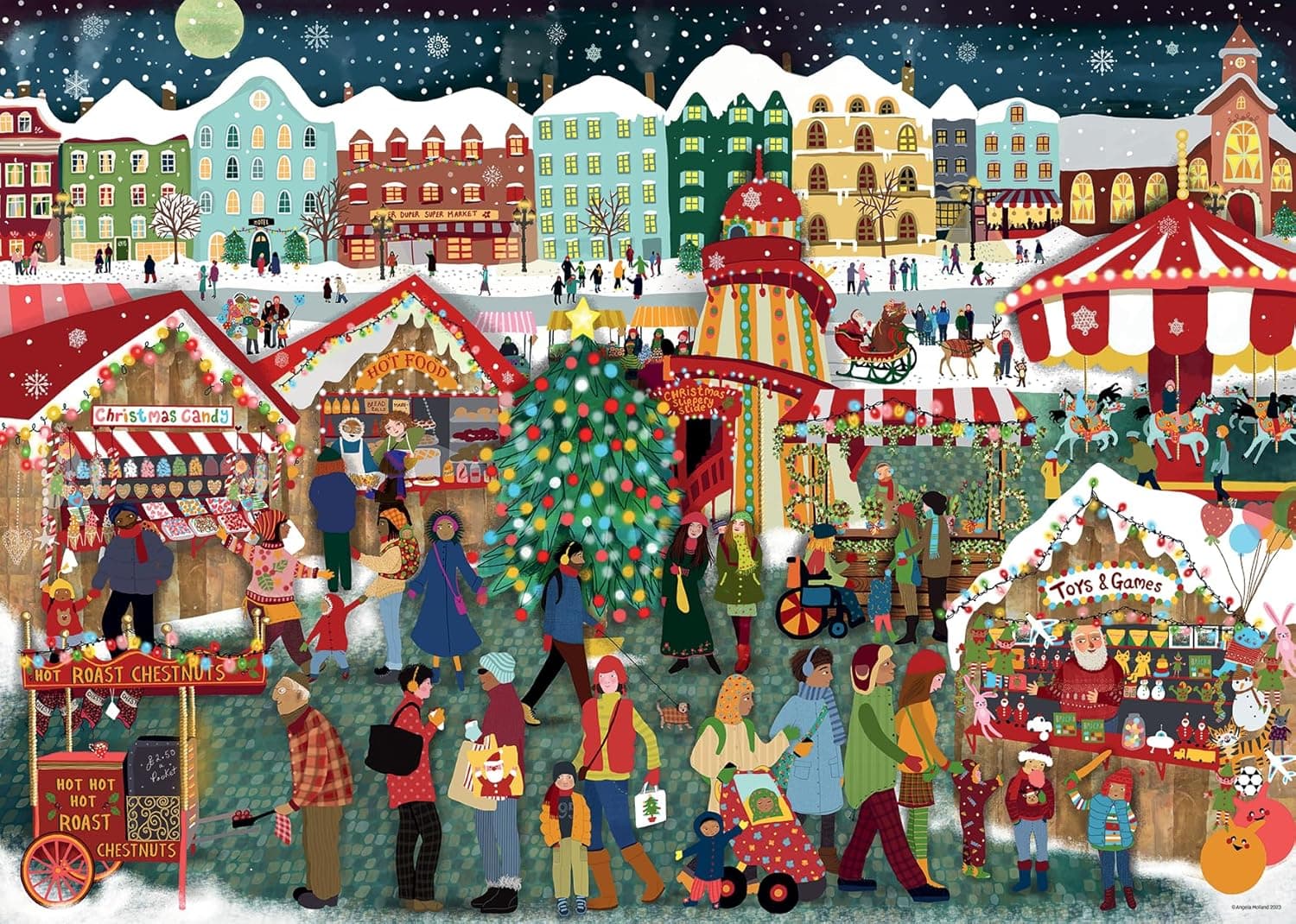 Ravensburger - Puzzle Adulte - Puzzle 1000 pièces - Le marché de Noël - Adultes et Enfants à partir de 14 Ans - Puzzle de qualité supérieure - Noël - 12000729