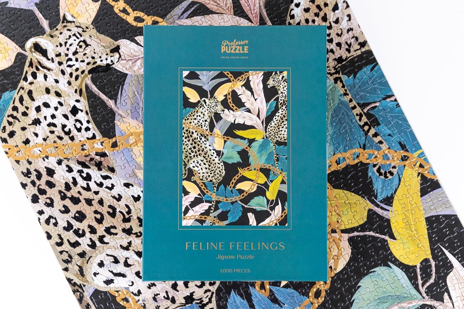 PROFESSOR PUZZLE Feline Feelings Animal Flockées De Velours 1000 Pièces-Dimensions du Puzzle 49 x 73 cm, PP12473