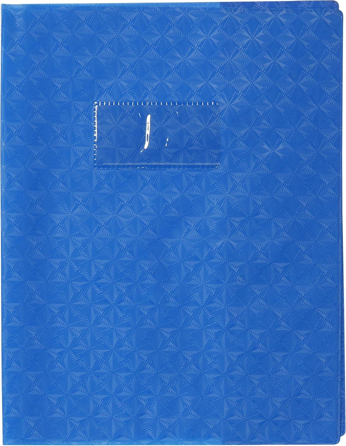 Calligraphe 72012AMZC Un Protège-Cahier Grain Losange Bleu - 17x22 cm - 18/100ème avec Porte-Étiquette - PVC Opaque