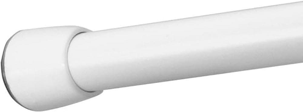 iDesign iDesign 78572Eu Cameo Barre de Traction de Rideau de Douche Moyen Modèle Inox Blanc 109 X 6,6 cm