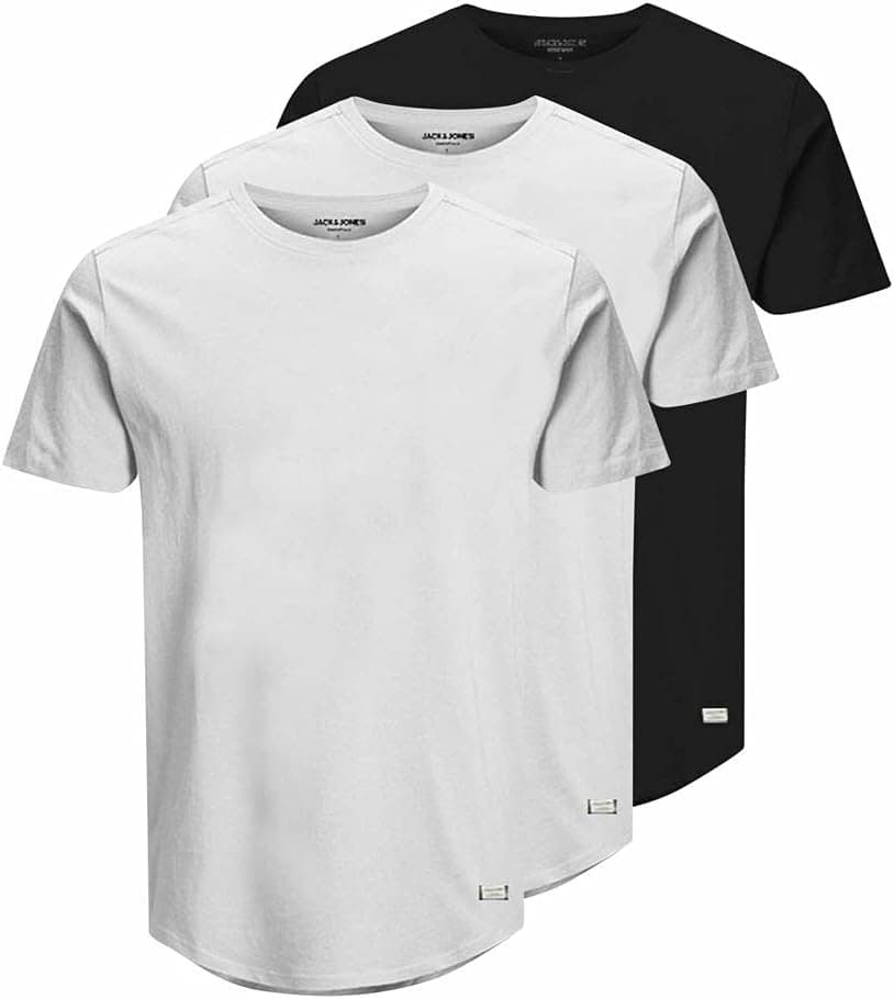 JACK & JONES T-Shirt Pack de 3 T-Shirt Uni Col Rond