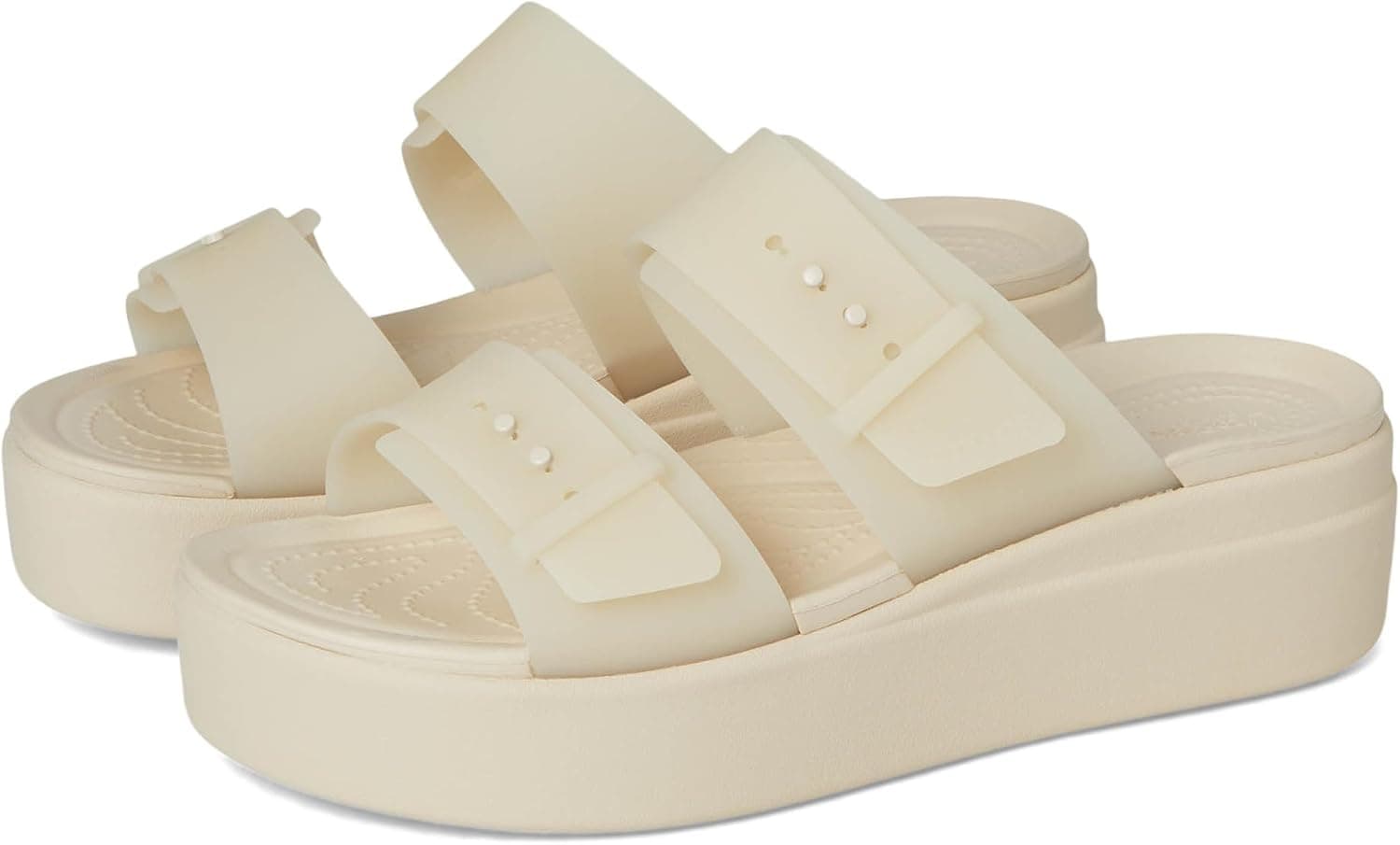 Crocs Brooklyn Buckle Low Wedge SandaleFemme