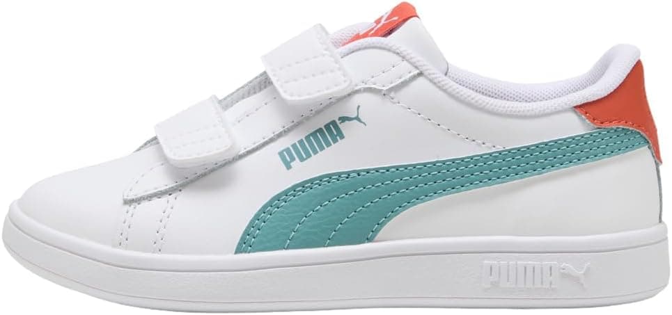 PUMA Baskets à Fermeture Facile en Cuir Smash 3.0 Enfant