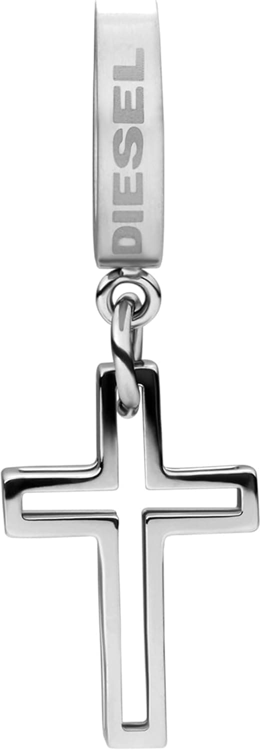 Diesel Homme, Acier inoxydable avec anneaux Boucles d'oreilles pendantes