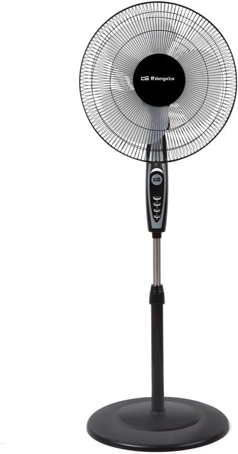 Orbegozo Sf 0148 - Ventilateur sur pied oscillant, 3 niveaux de ventilation, pales de 40 cm, hauteur réglable, 50 W, classe d’efficacité énergétique A