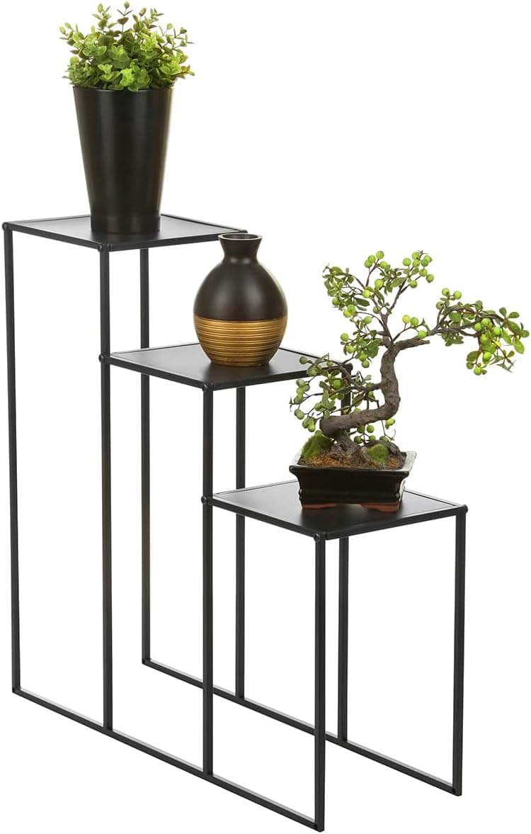 KASANOVA Étagère porte-pots 3 étagères 70 x 68 x 24 cm