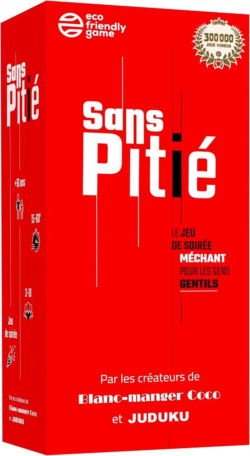 Sans Pitié Jeux de société par Blanc Manger Coco & Juduku - Fabriqué en France - Jeu de Societe Contenant 600 Cartes - Cadeau Drole