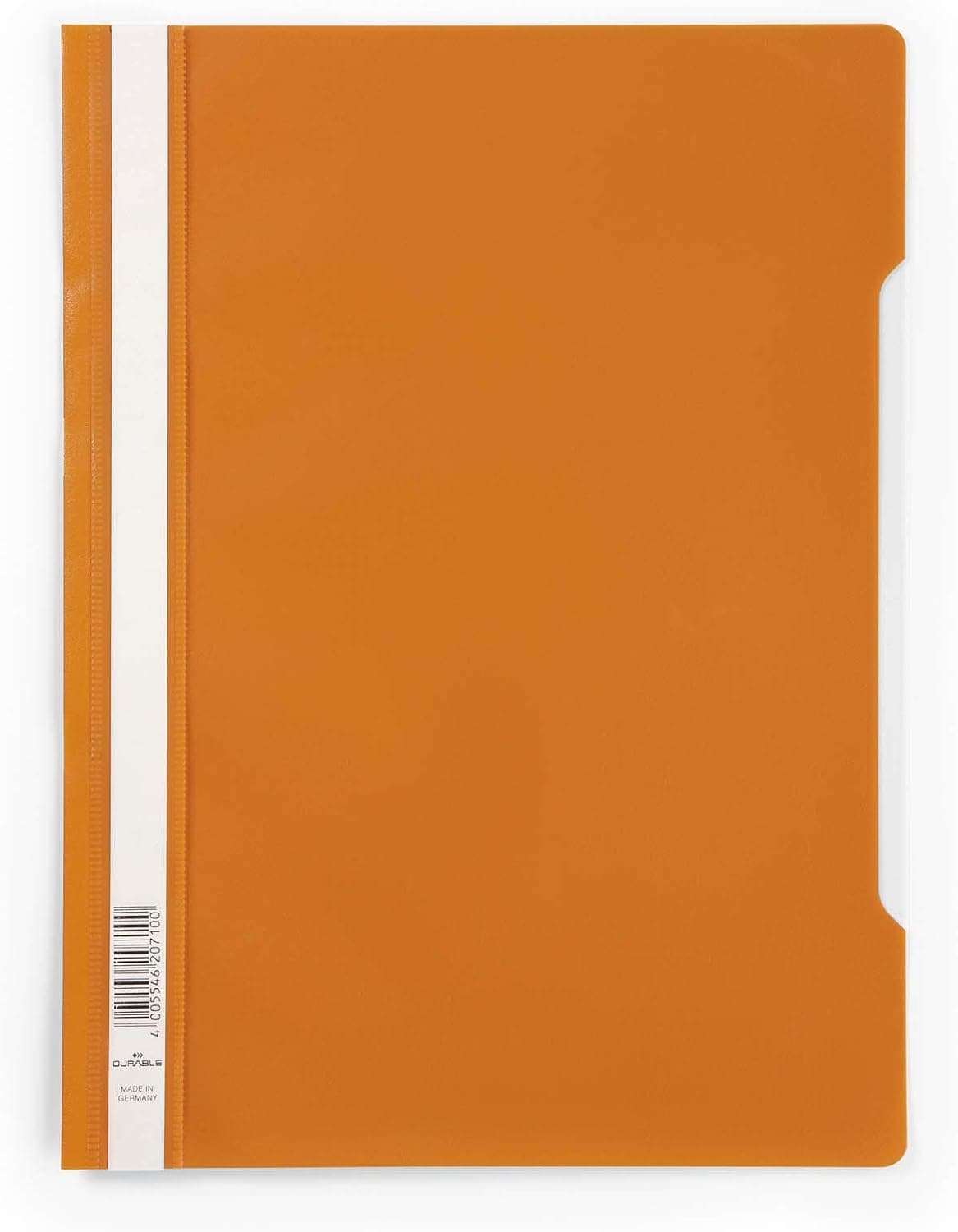 Durable 257309 Chemise à Lamelles Format A4 avec Couverture Transparent Dos Orange Lot de 50
