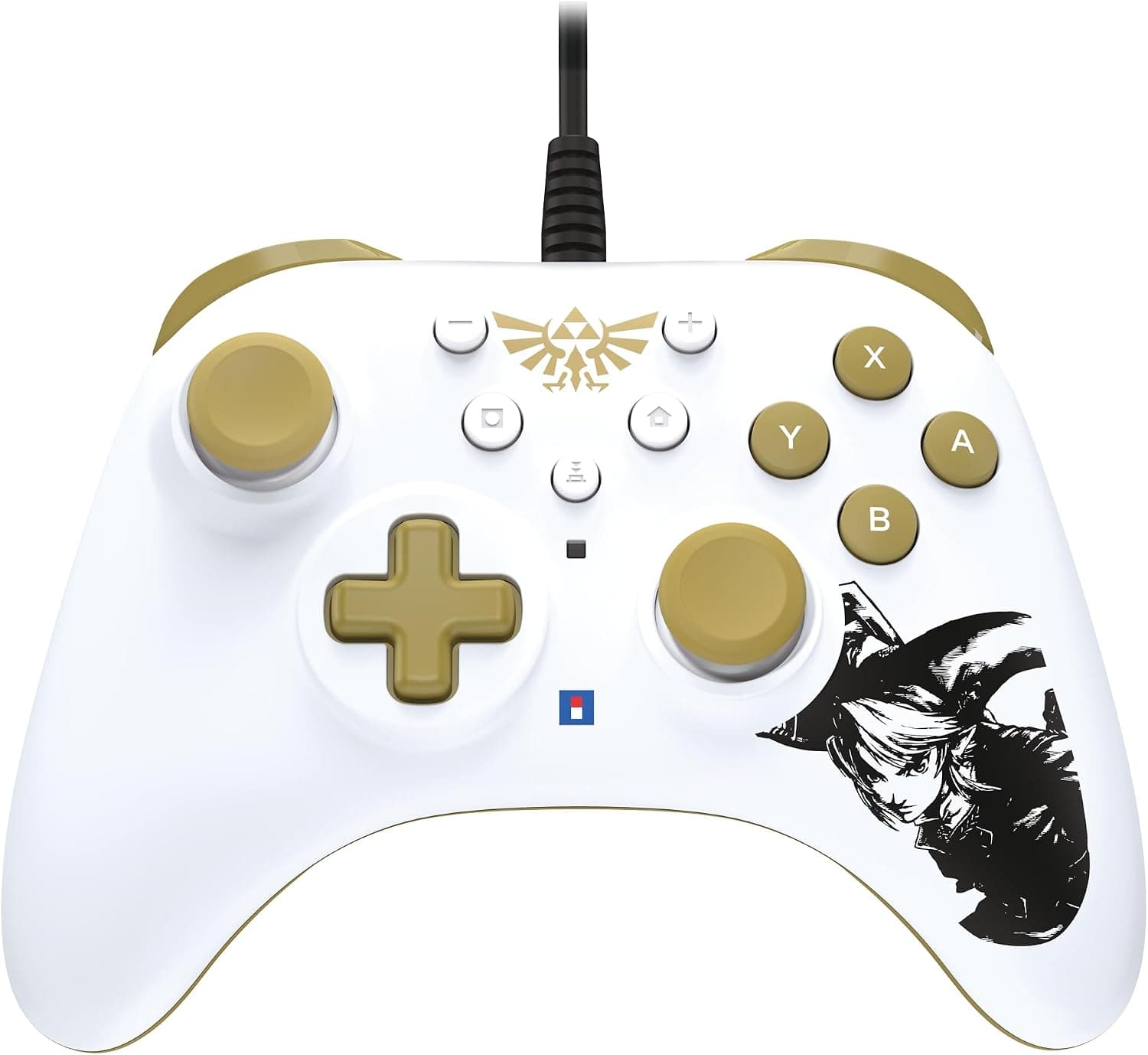 HORI Nintendo Switch HORIPAD Turbo (Zelda) Manette Filaire - Licence Officielle Nintendo - Compatible Switch & OLED