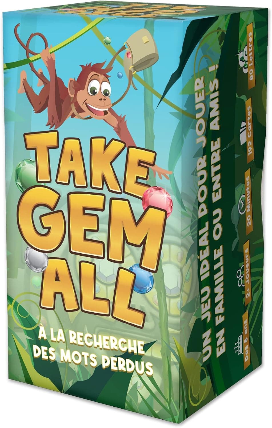 SAVANA Take Gem All - Petit Bac Délirant et Déjanté - Jeux de Société de Rapidité, Créativité et Ambiance - Jeu de Lettres et Mots - Enfants, Adultes et Familles