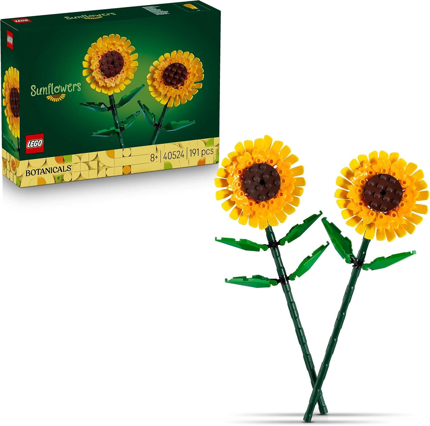 LEGO Botanicals Tournesols - Jeu de Construction - Bouquet de Fleurs Artificielles Jaunes pour Fille ou Garçon dès 8 ans - Décoration pour la Chambre ou le Salon - Idée Cadeau pour Enfant ou Ado 40524