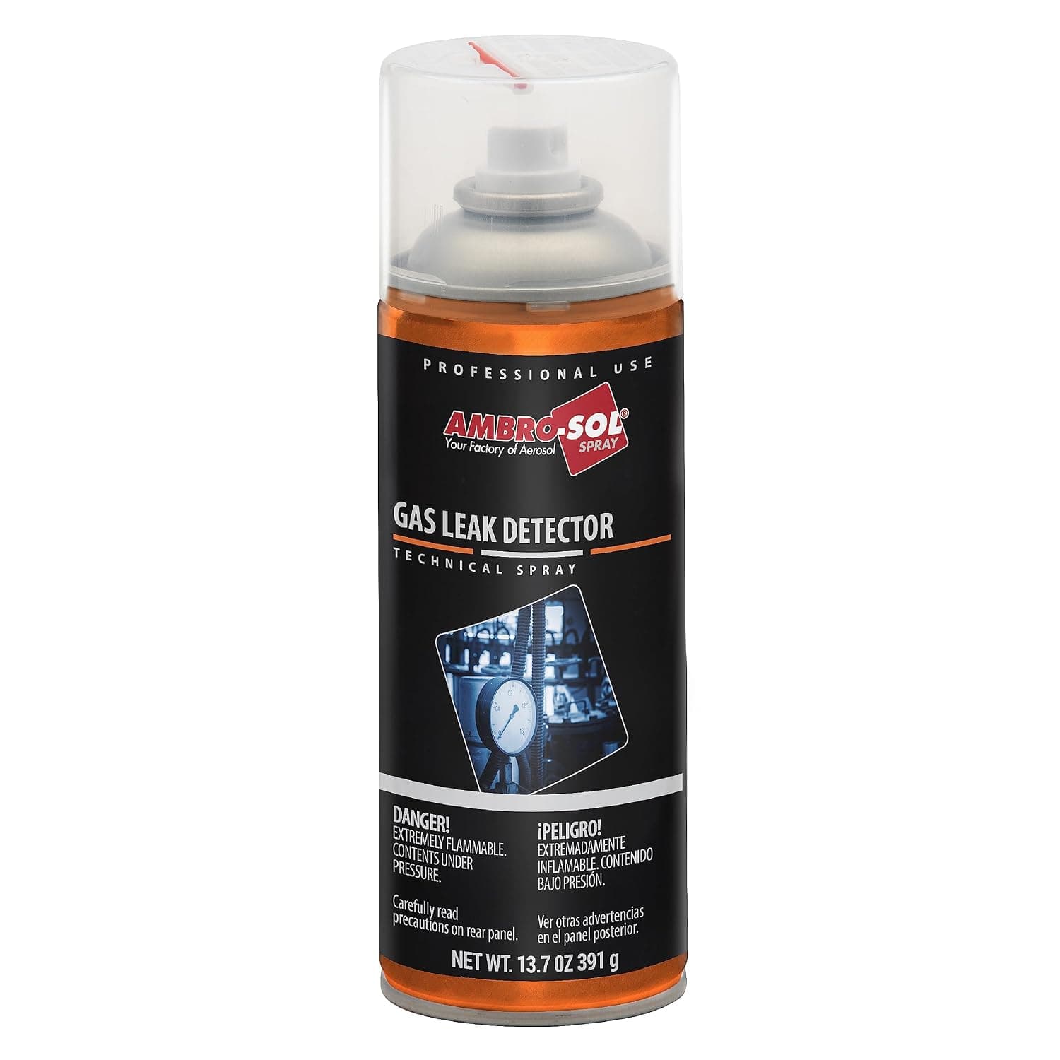 Ambro-Sol W507 Détecteur De Fuite de Gaz, Détecte Fuite de Gaz ou Air Comprimé, Ininflammable, Peut Être Utilisé Sur Les Usines, Aérosol En Fer Blanc Recyclable 400 ml
