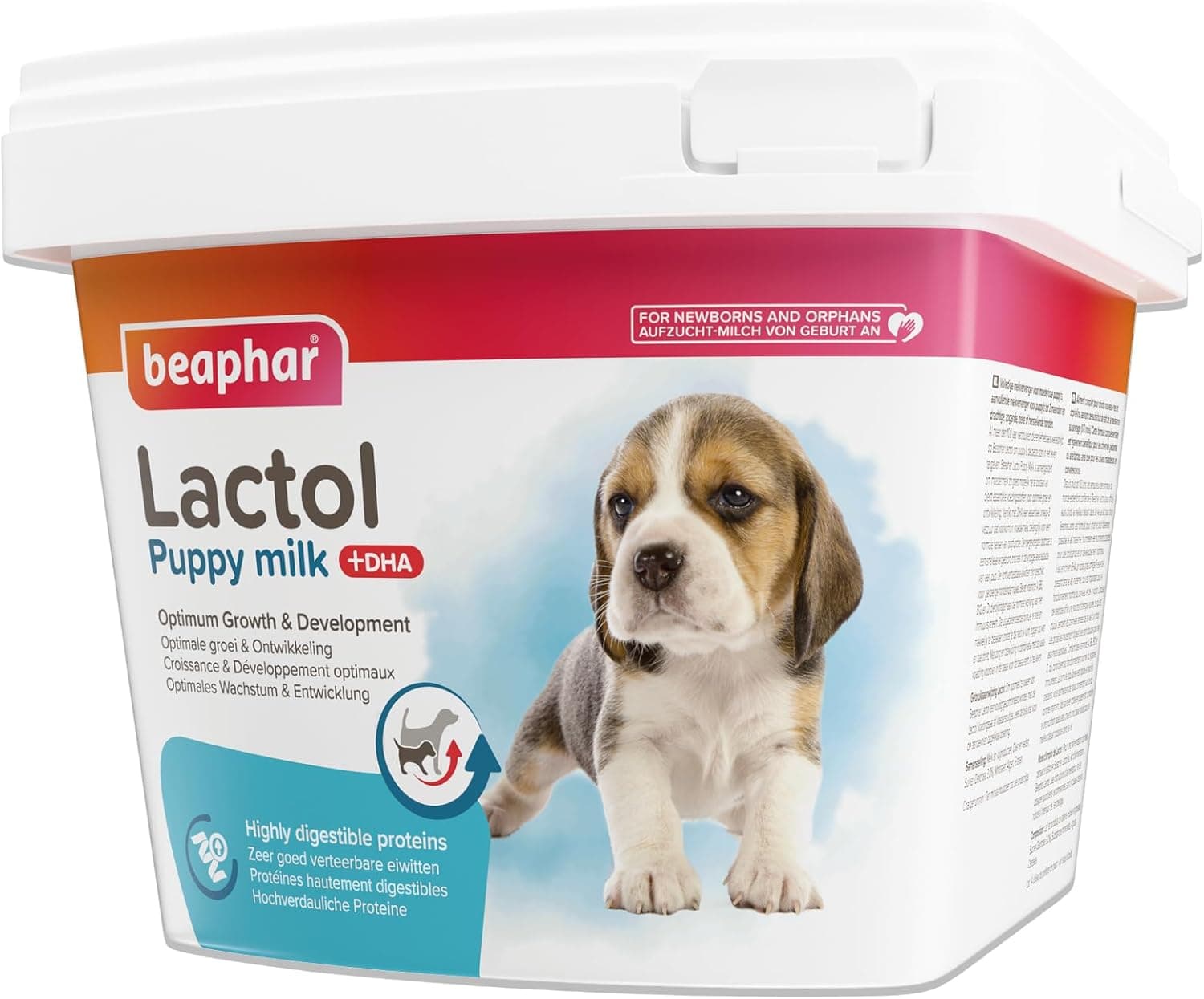 Beaphar – LACTOL – Lait maternisé pour Chiot en Poudre – Enrichi en DHA – Source de protéines de Haute qualité – pour Chiot Non sevré, Femelle gestante ou allaitante et Chien âgé ou Malade – 1 kg