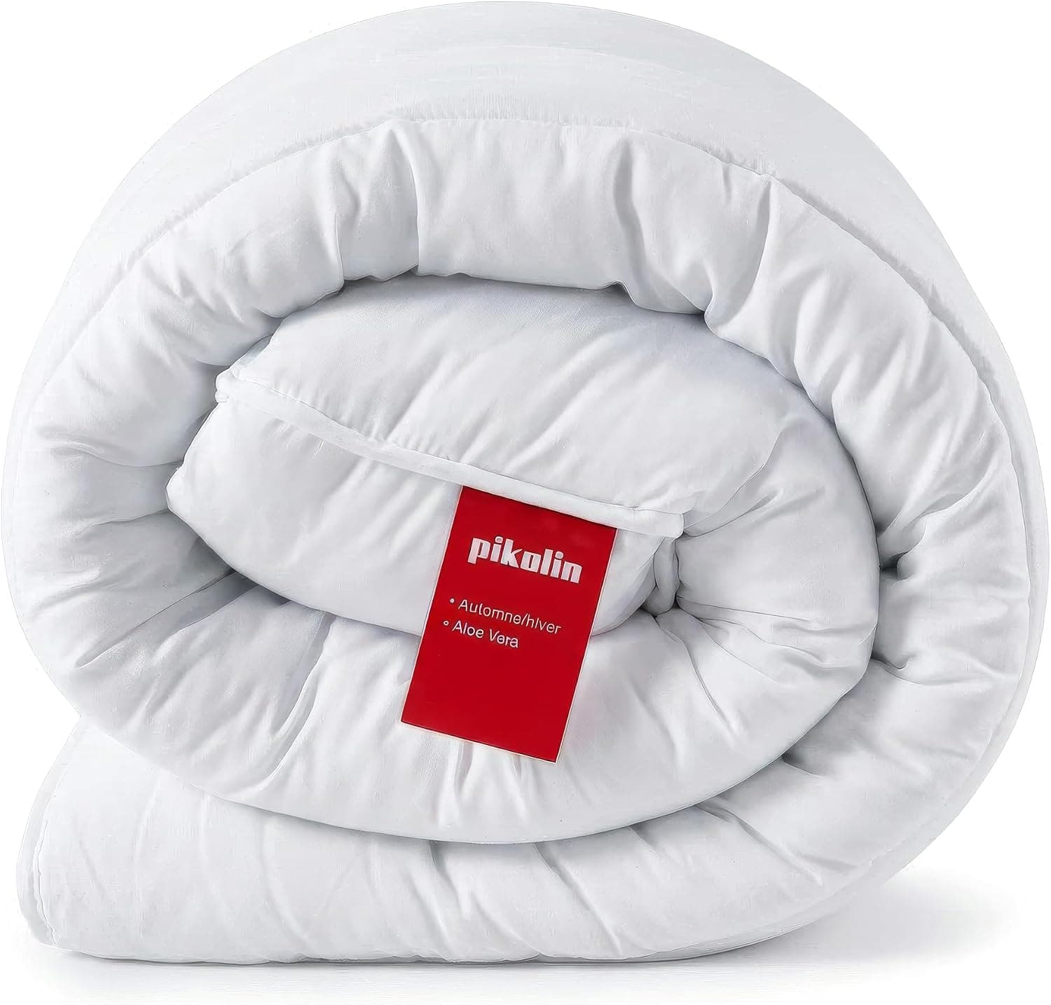 PIKOLIN Couette 140 x 200 cm 300 gr Tempérée en Fibre Aloe Vera pour Lit 1 Personne - Couette Hypoallergénique et Respirant, pour Peau Sensible et Lavable