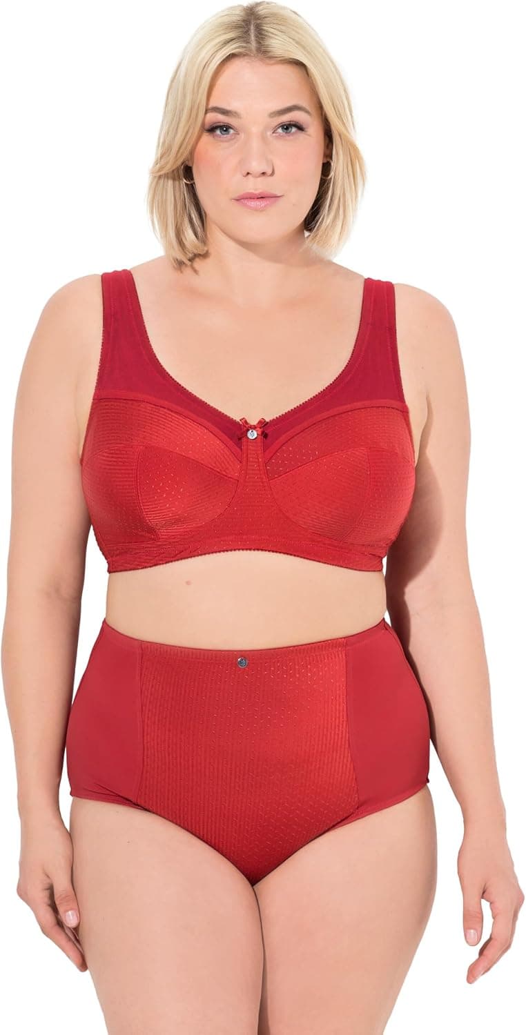 Ulla Popken Femme Grandes Tailles Soutien-Gorge de Maintien Kelly, Tissu texturé. sans Armatures 801187