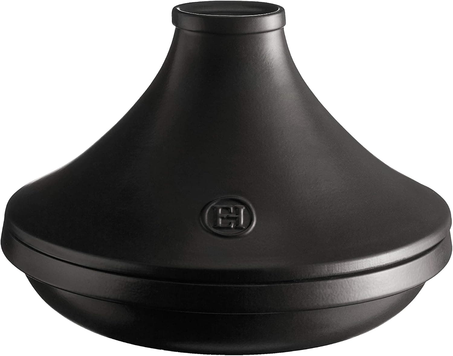 Emile Henry EH7A9567 Tajine en céramique 2L Delight, compatible induction, diam 26 cm, 4 à 6 pers, couleur Blanc/Noir, Ardoise