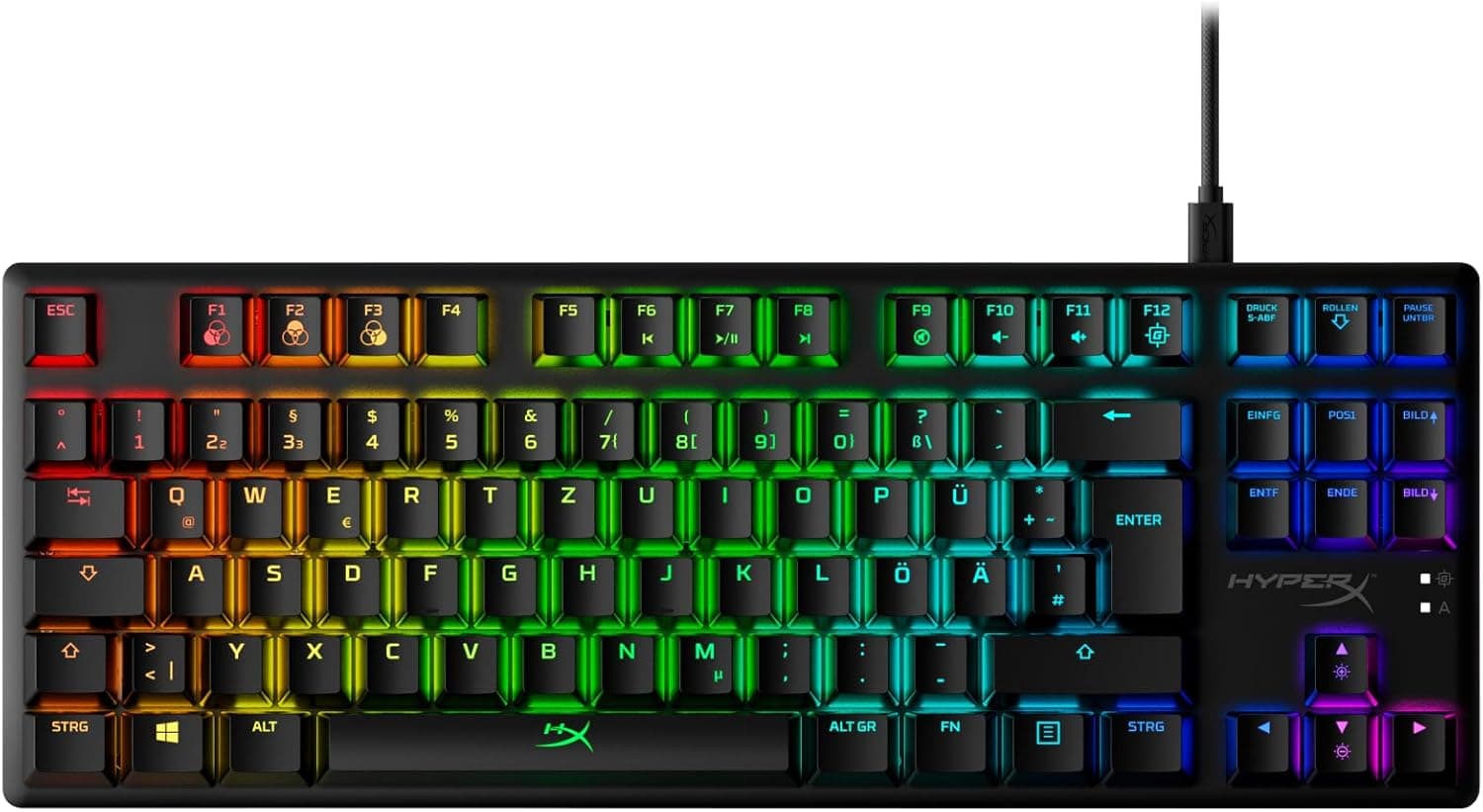 HyperX Alloy Origins Core – Clavier Gaming mécanique RGB, sans pavé numérique, HyperX Red switches (QWERTZ)