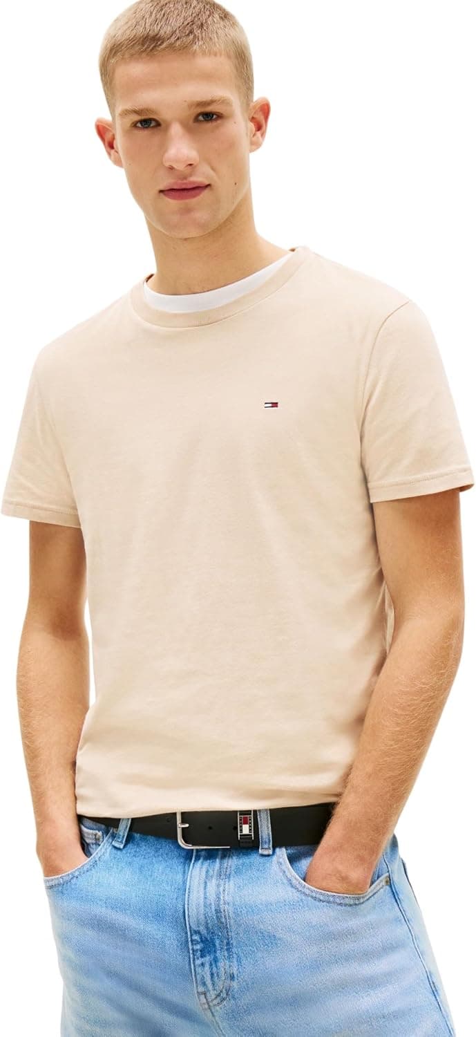 Tommy Jeans T-Shirts Manches Courtes Lot de 2 Homme Xslim Jersey en Coton