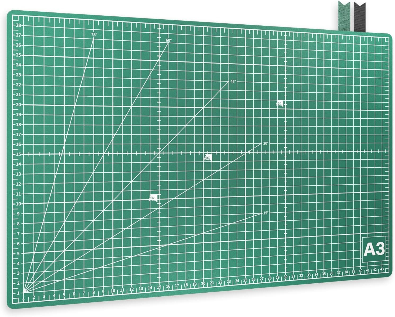 ACROPAQ Tapis de Decoupe A3 - Auto-Réparateur, A3 (45 x 30 cm), 5 Couches de protection pour vos meubles, Avec grilles et repères d'angle sur les deux faces - Tapis de Bricolage, Tapis decoupe