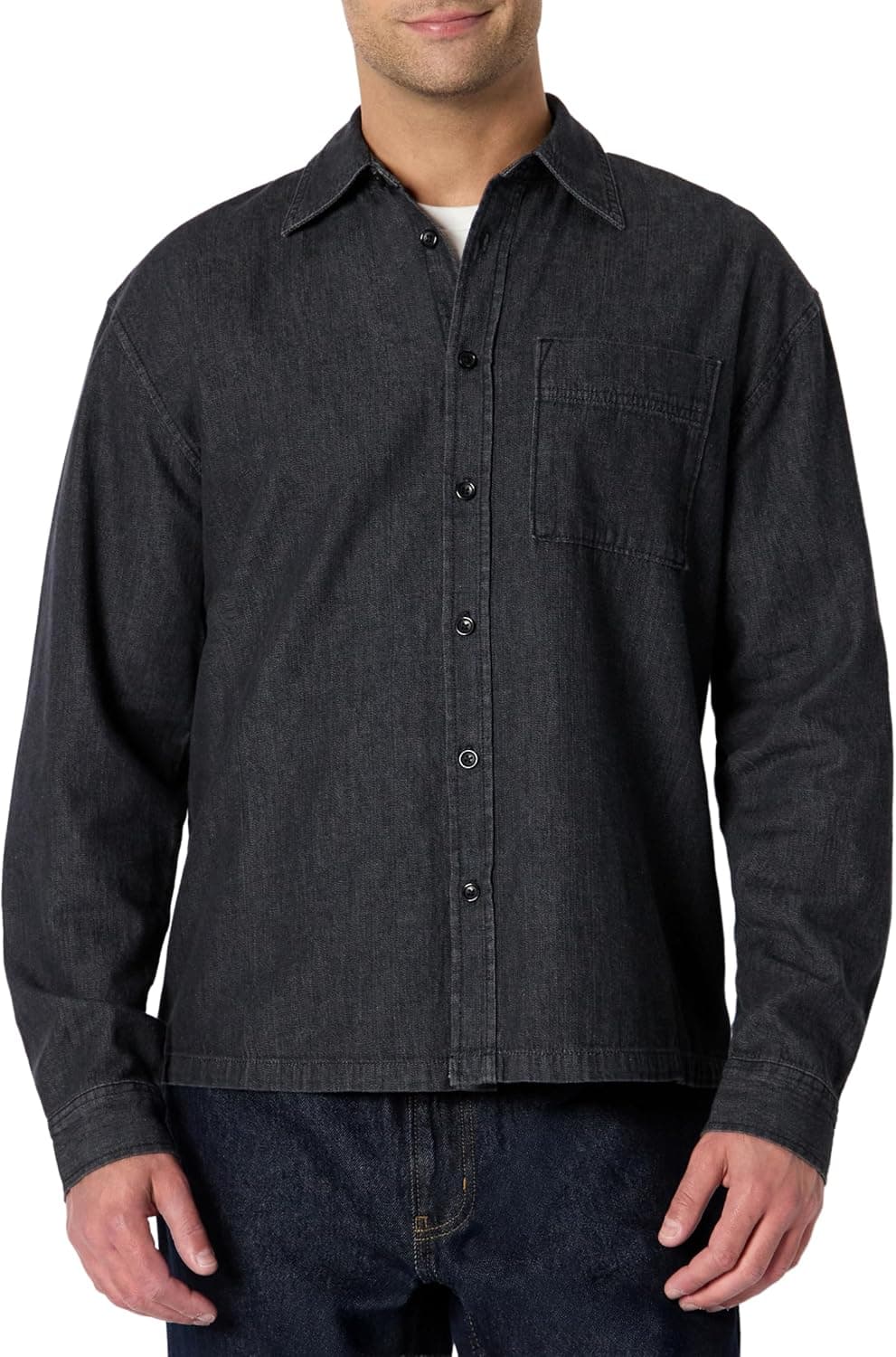 Amazon Essentials Chemise Boutonnée en Denim Surdimensionnée Moderne Homme