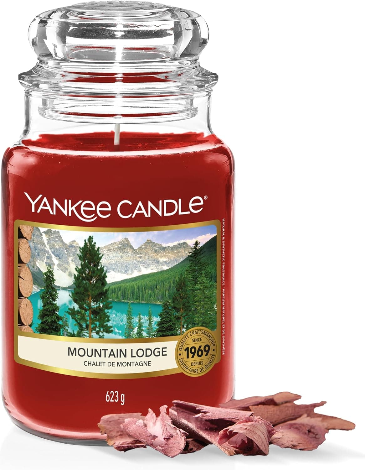Yankee Candle Bougie parfumée | Grande bougie en pot Chalet de Montagne | Bougies à combustion longue : jusqu'à 150 heures | Cadeaux parfaits pour les femmes