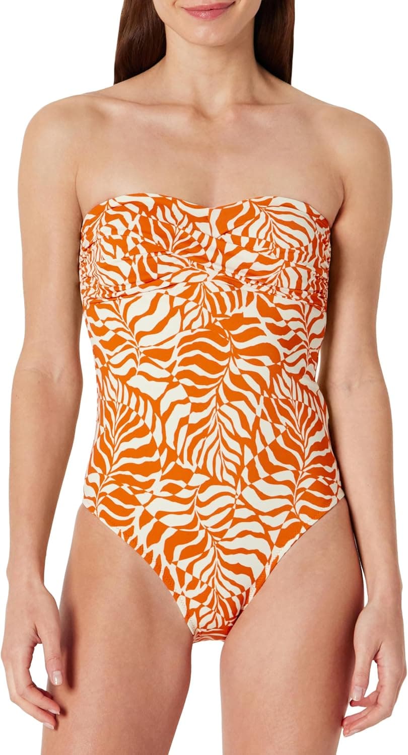 Amazon Essentials Maillot de Bain Une Pièce Style Bandeau Femme