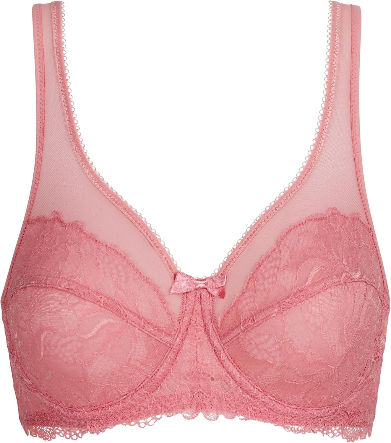 DIM Femme – Soutien-Gorge Generous Essentiel x1 | avec Armatures | Maintien Confortable | Dentelle & Tulle Transparent